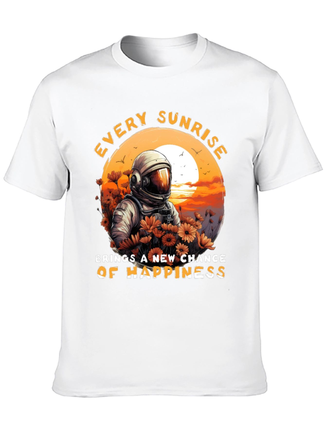Sunrise Astronaut Graphic Tee - New Chance of Happiness