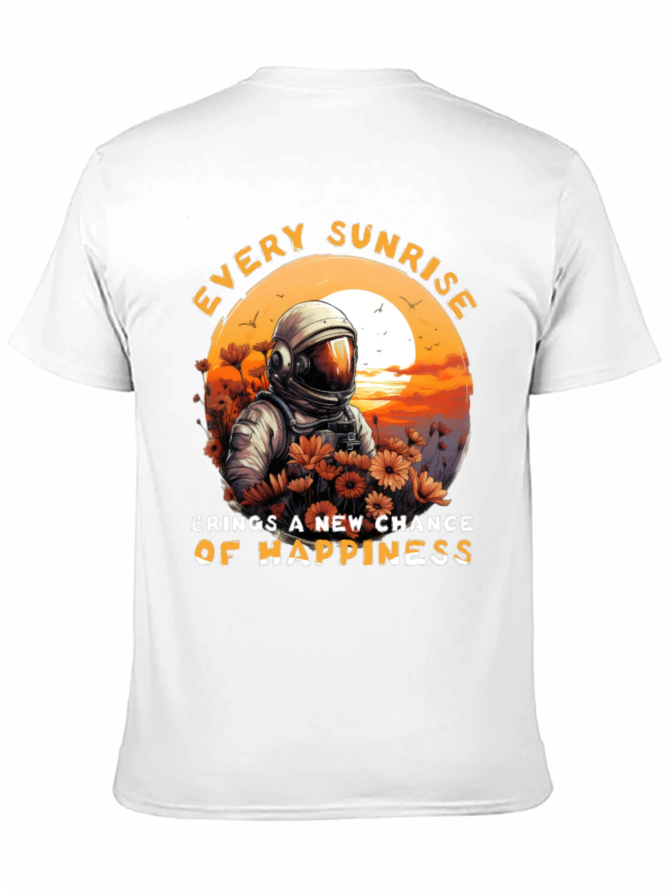 Sunrise Astronaut Graphic Tee - New Chance of Happiness