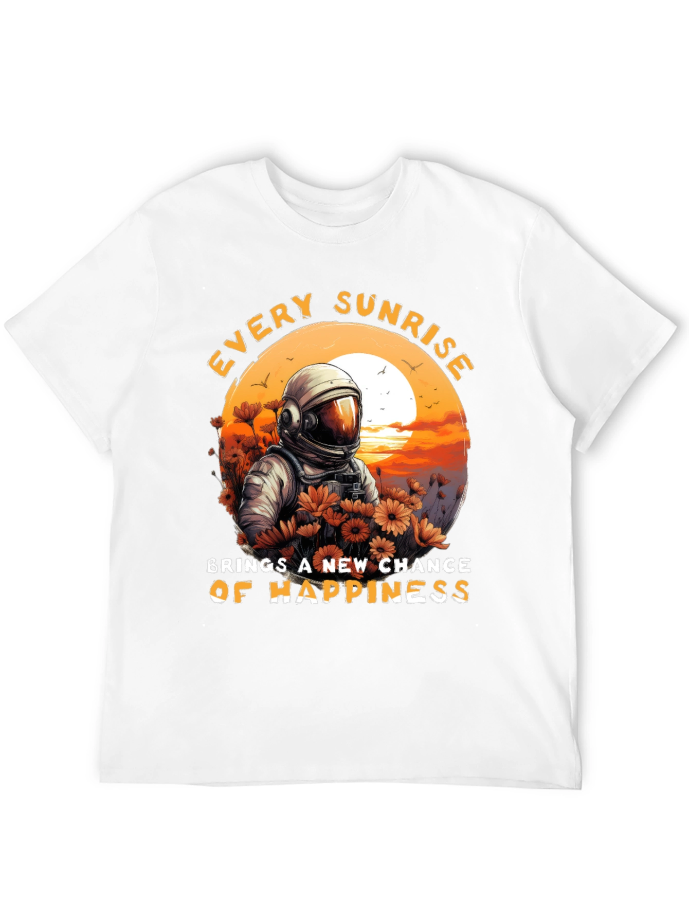 Sunrise Astronaut Graphic Tee - New Chance of Happiness