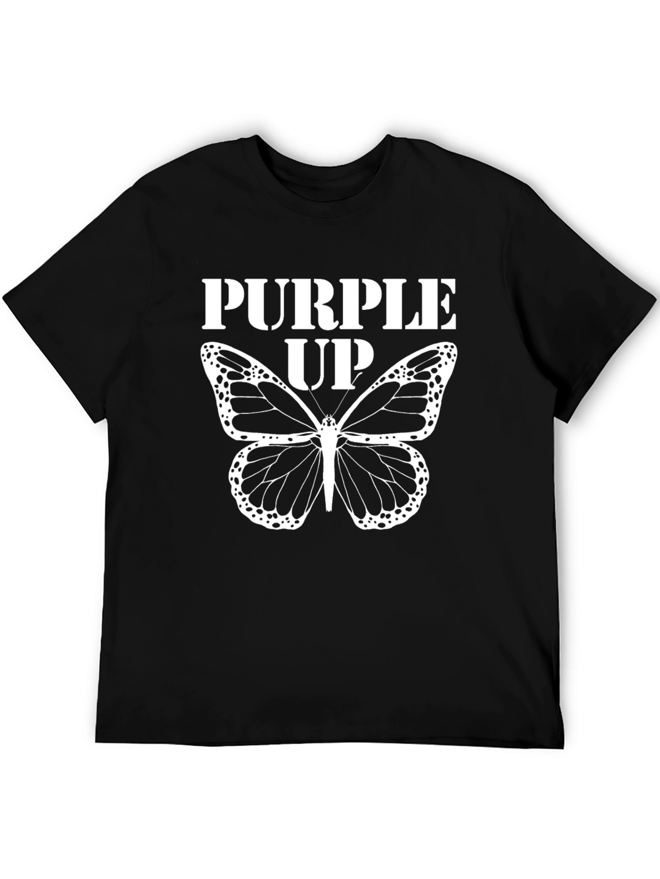 Purple Up Butterfly Graphic T-Shirt