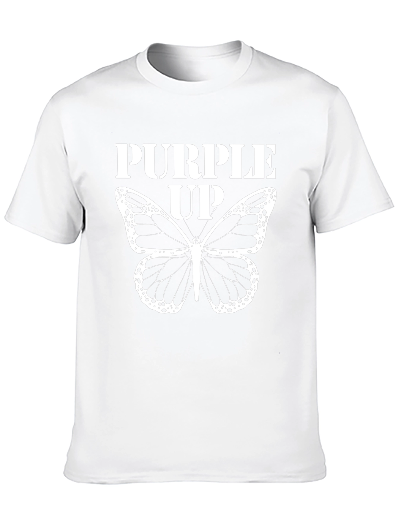 Purple Up Butterfly Graphic T-Shirt