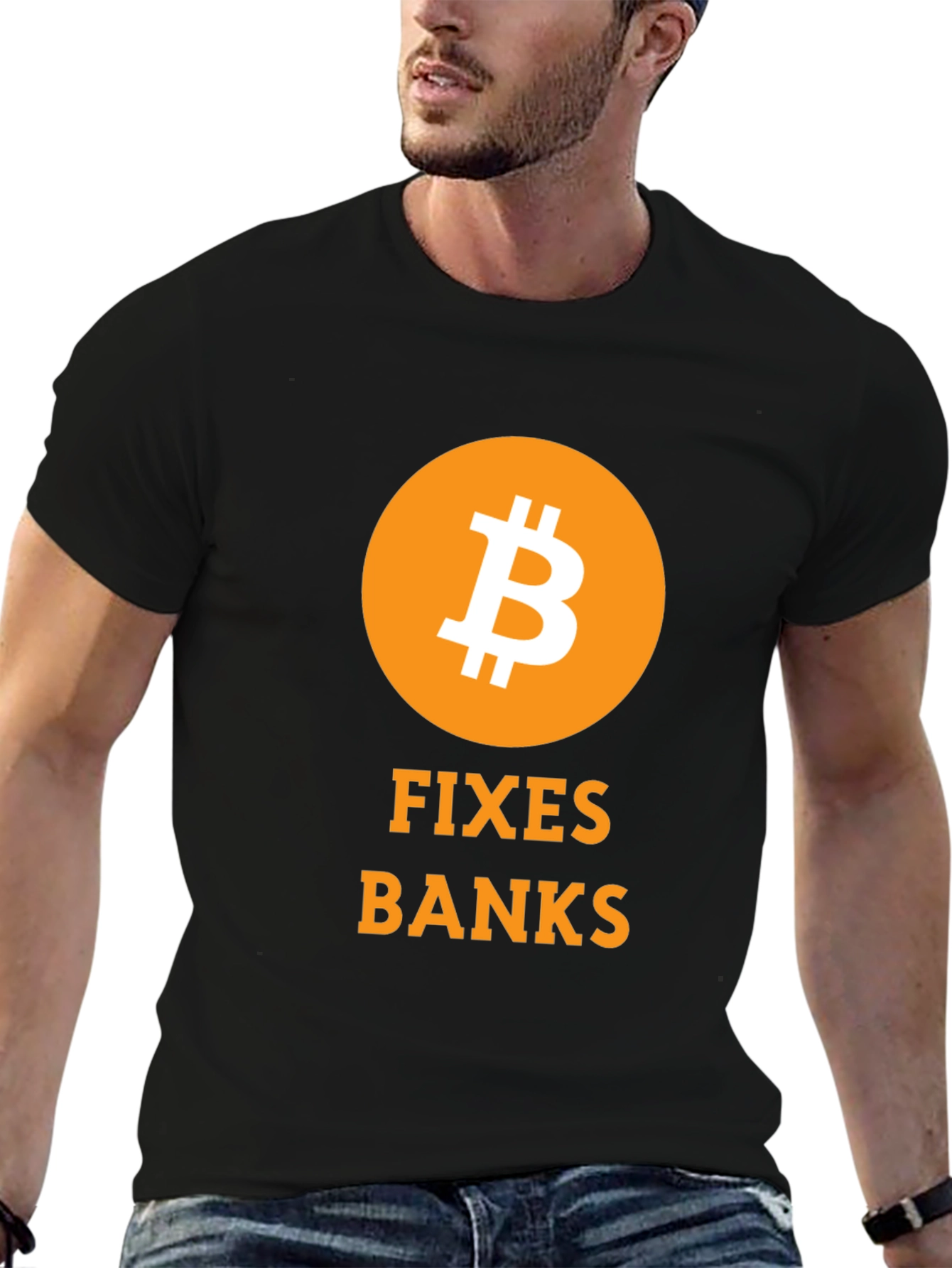 Bitcoin Fixes Banks Black T-Shirt