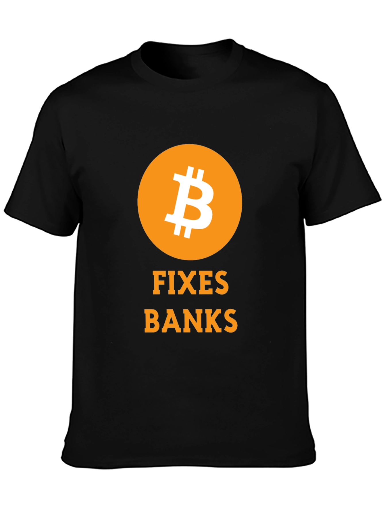 Bitcoin Fixes Banks Black T-Shirt