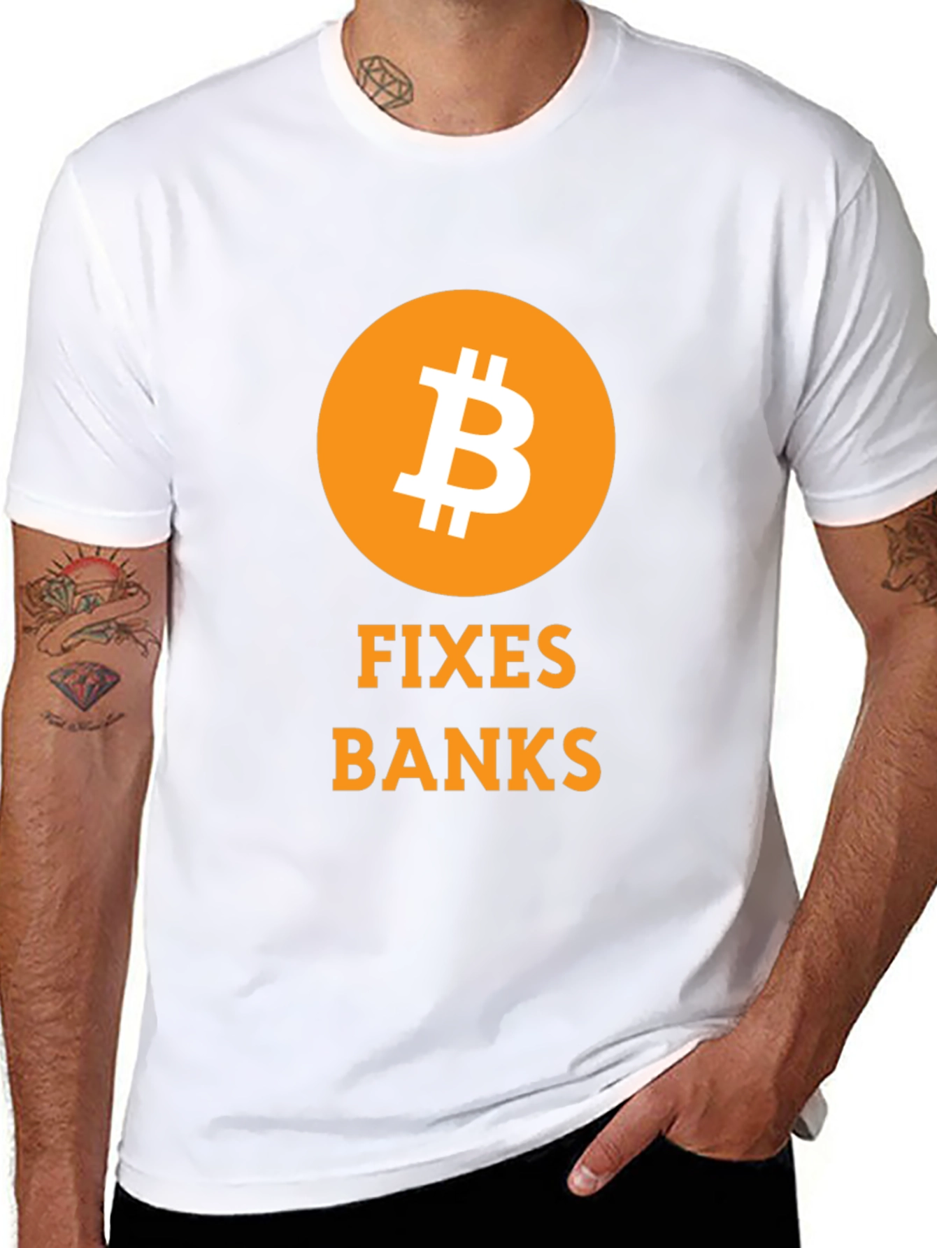 Bitcoin Fixes Banks Black T-Shirt