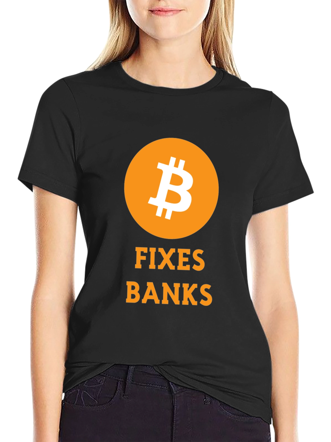 Bitcoin Fixes Banks Black T-Shirt