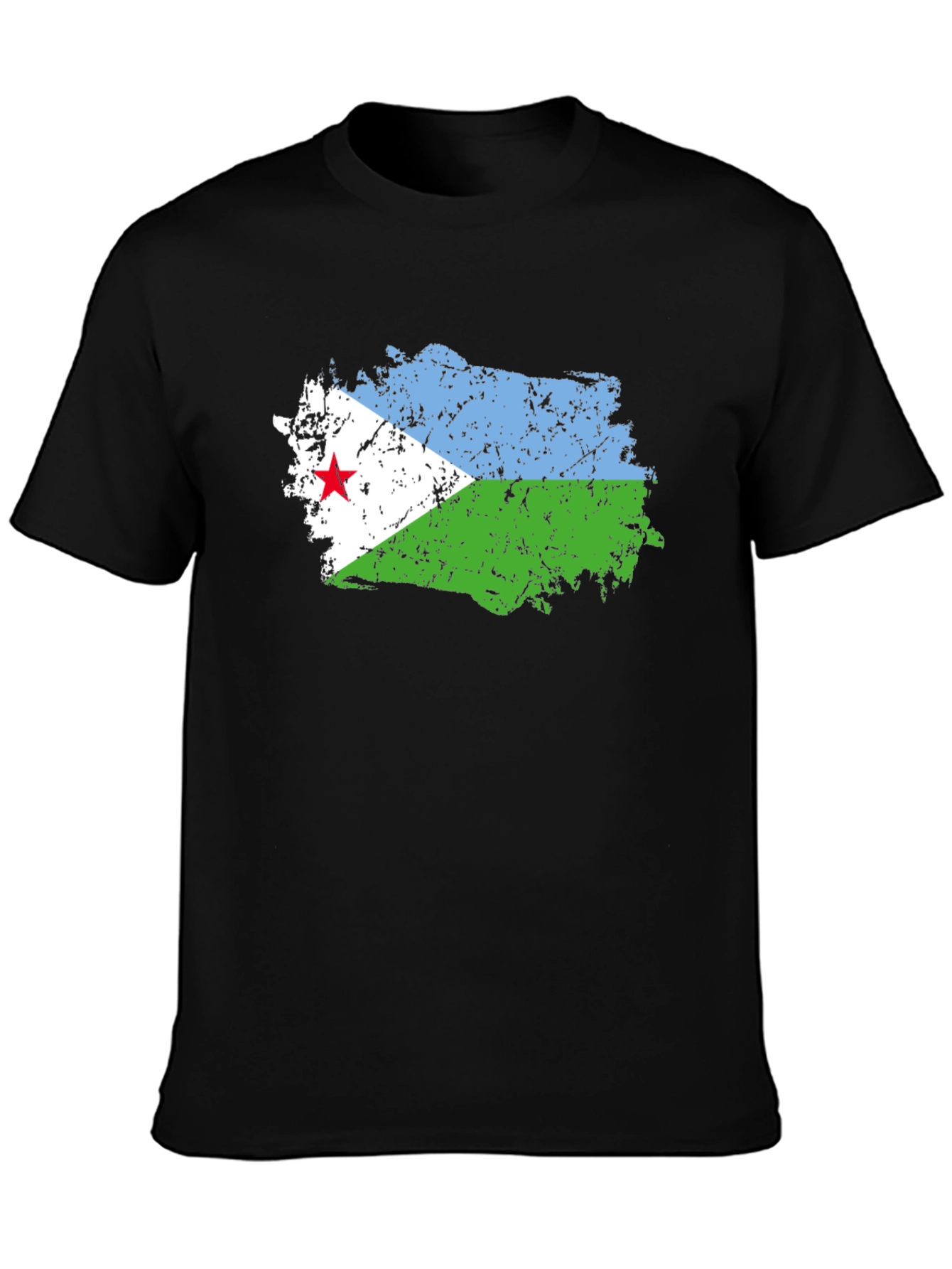 Djibouti Flag T-Shirt - Black Graphic Tee