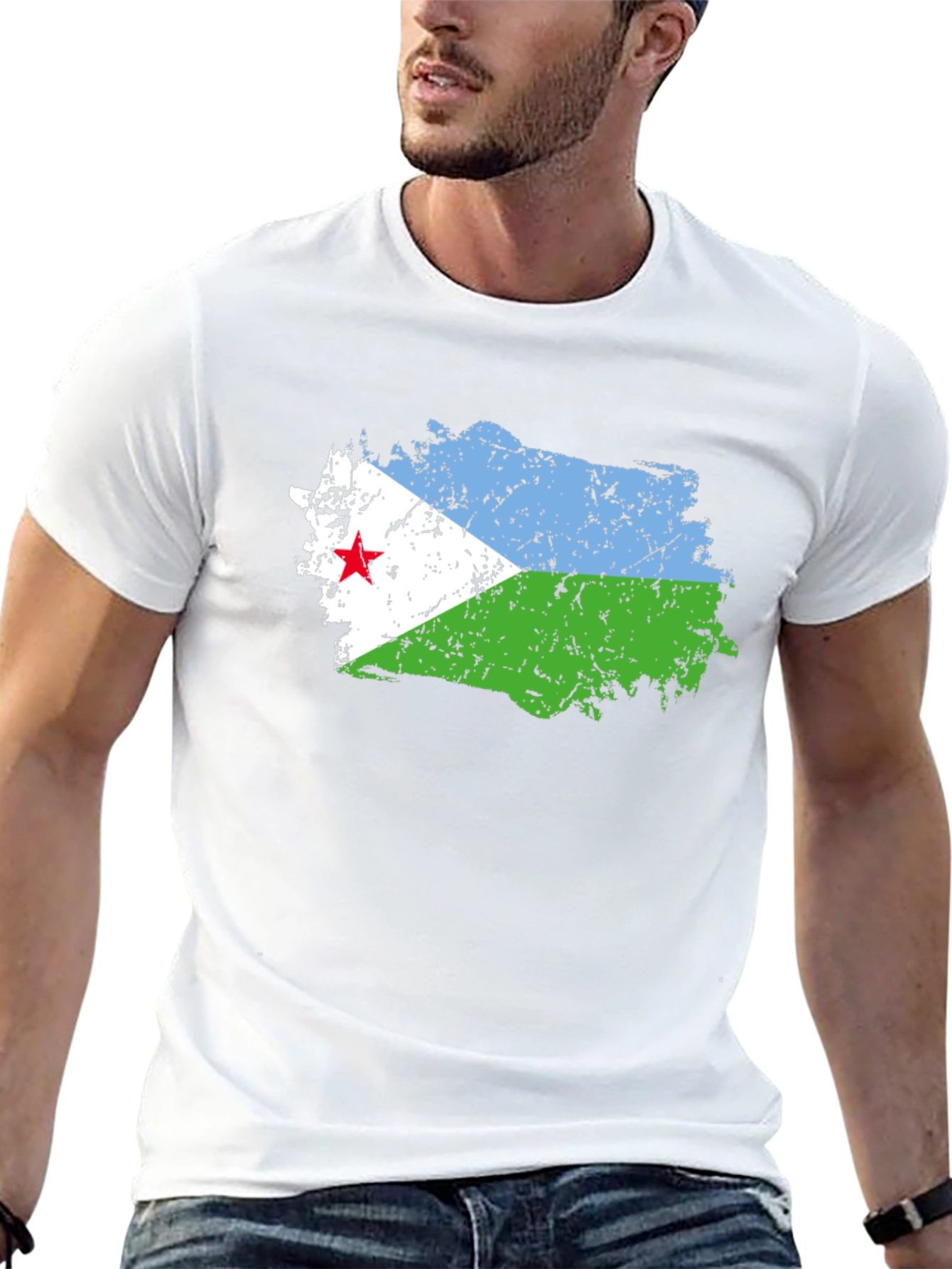 Djibouti Flag T-Shirt - Black Graphic Tee