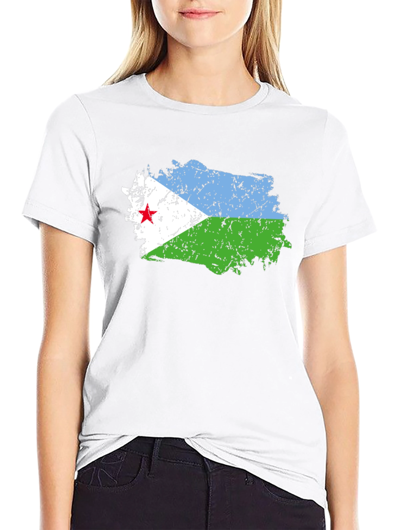 Djibouti Flag T-Shirt - Black Graphic Tee