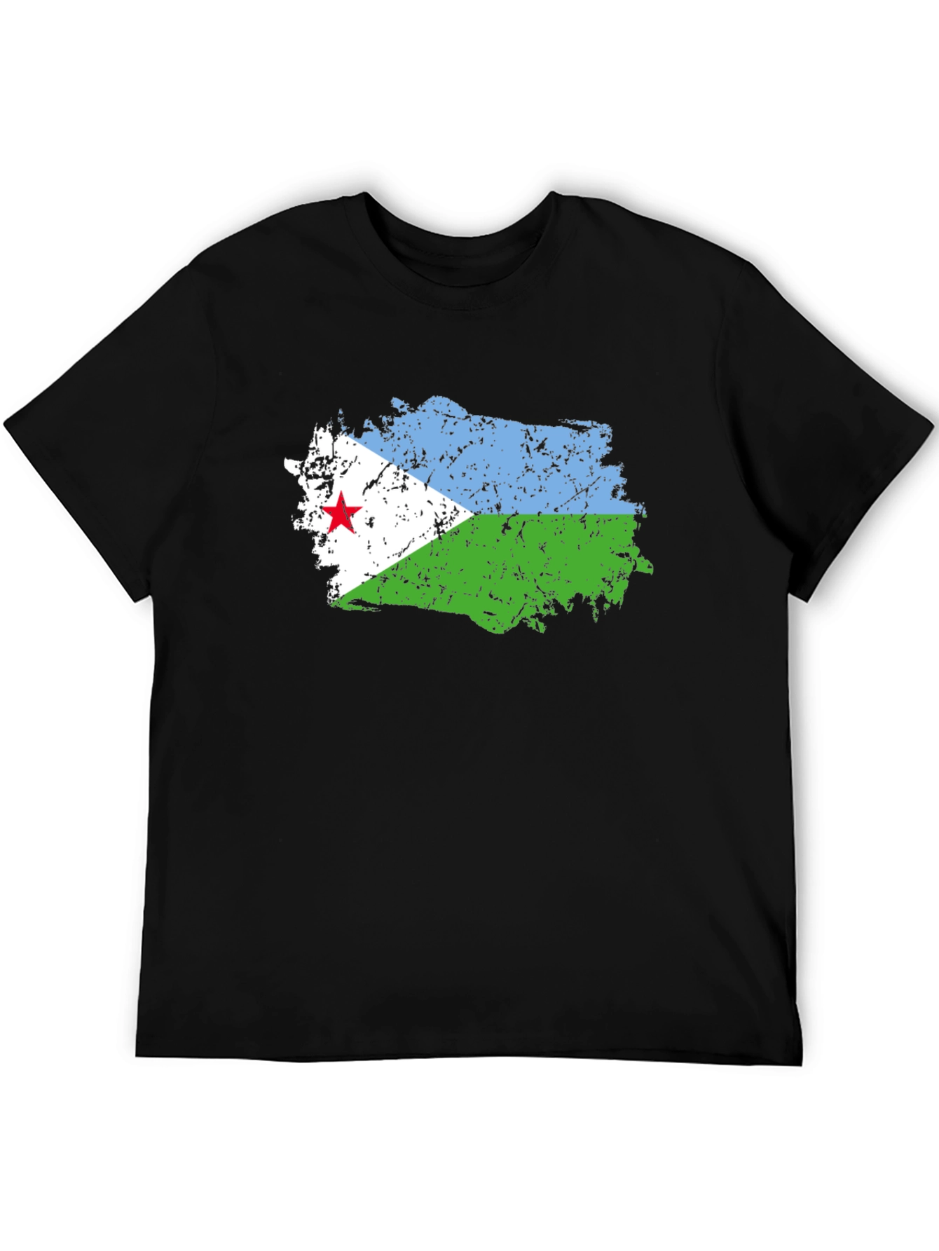Djibouti Flag T-Shirt - Black Graphic Tee