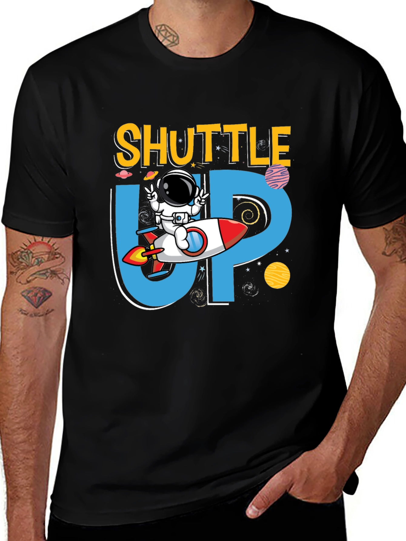 Shuttle Up Astronaut Graphic Tee