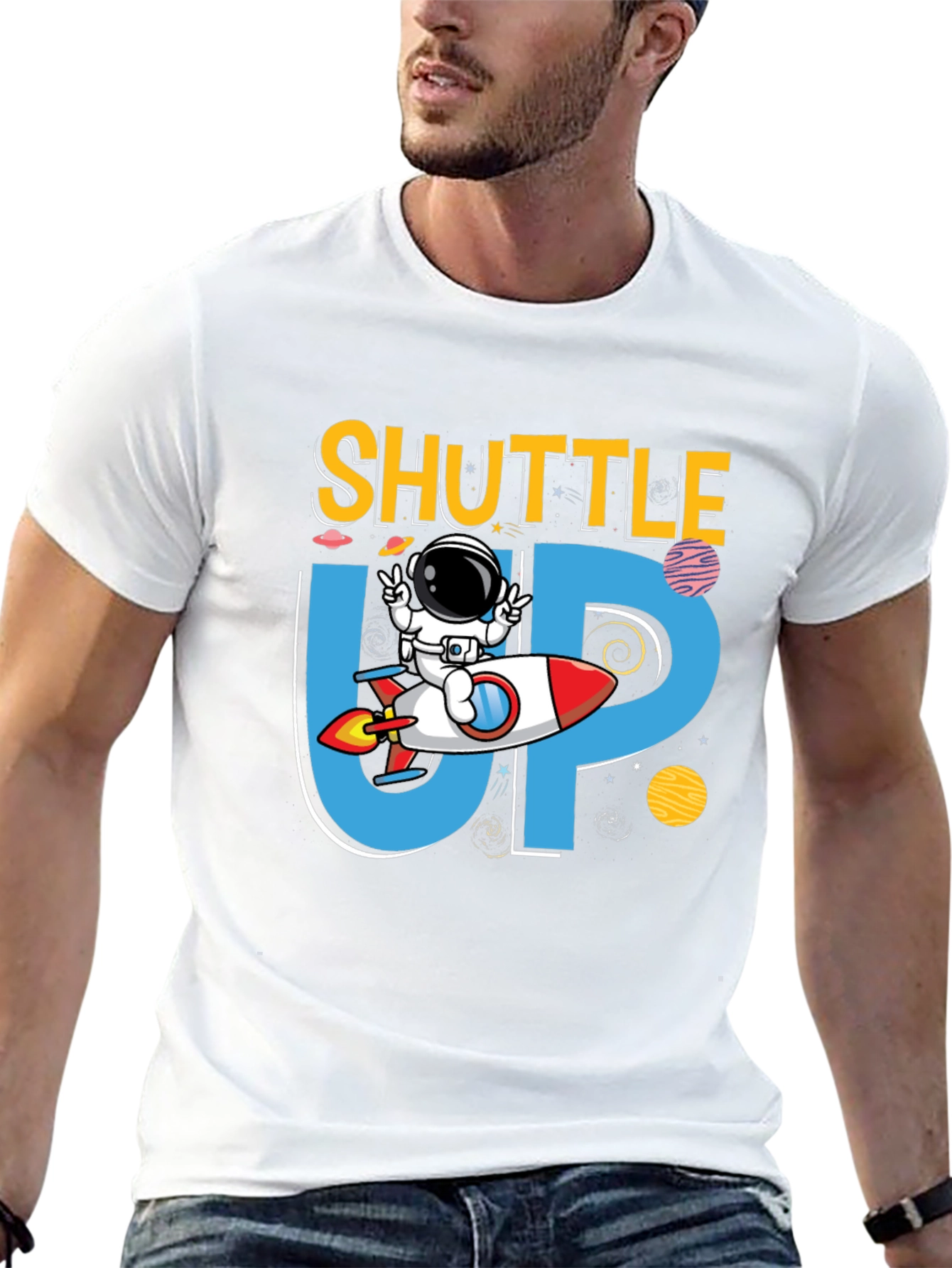 Shuttle Up Astronaut Graphic Tee
