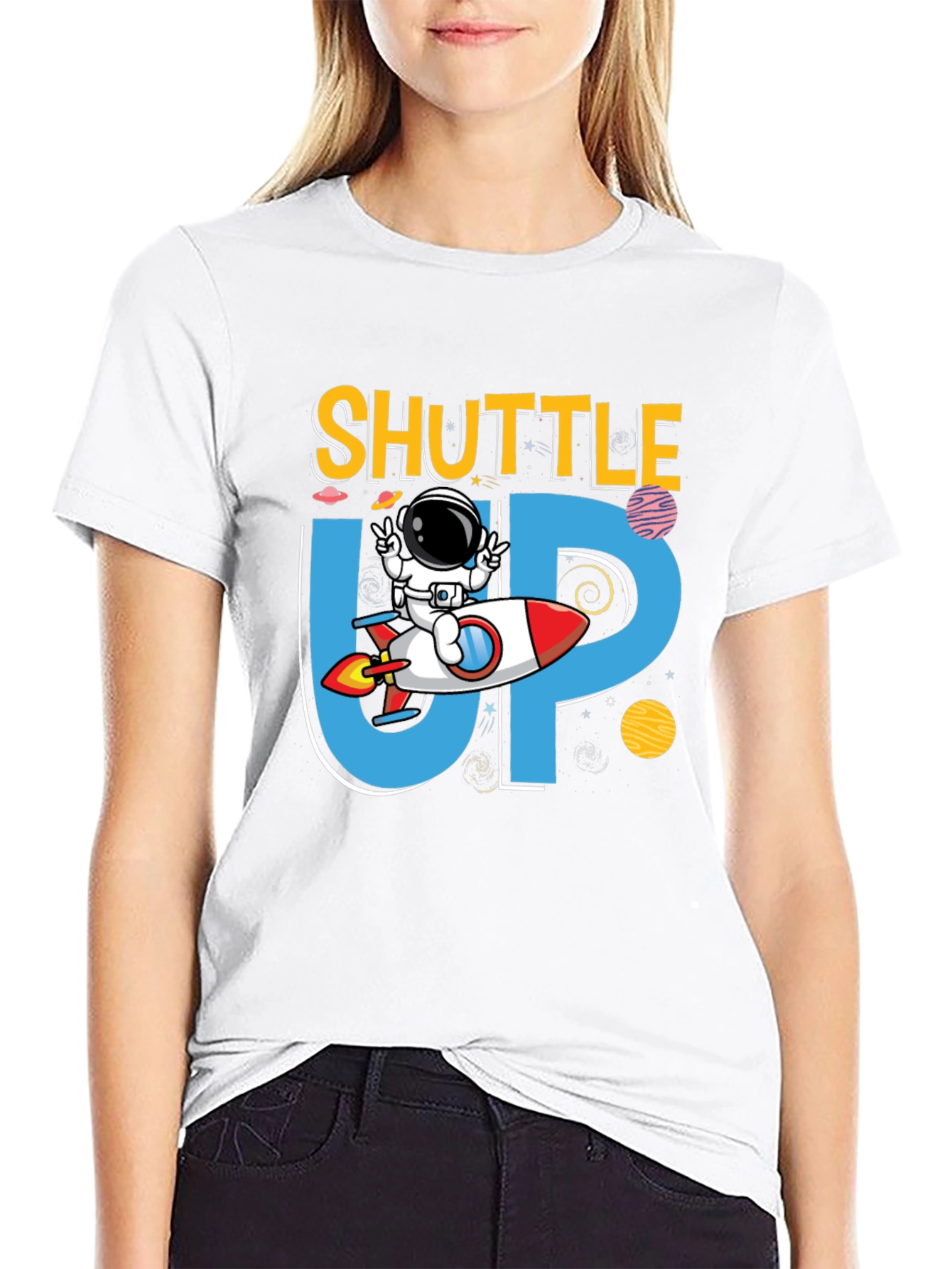 Shuttle Up Astronaut Graphic Tee