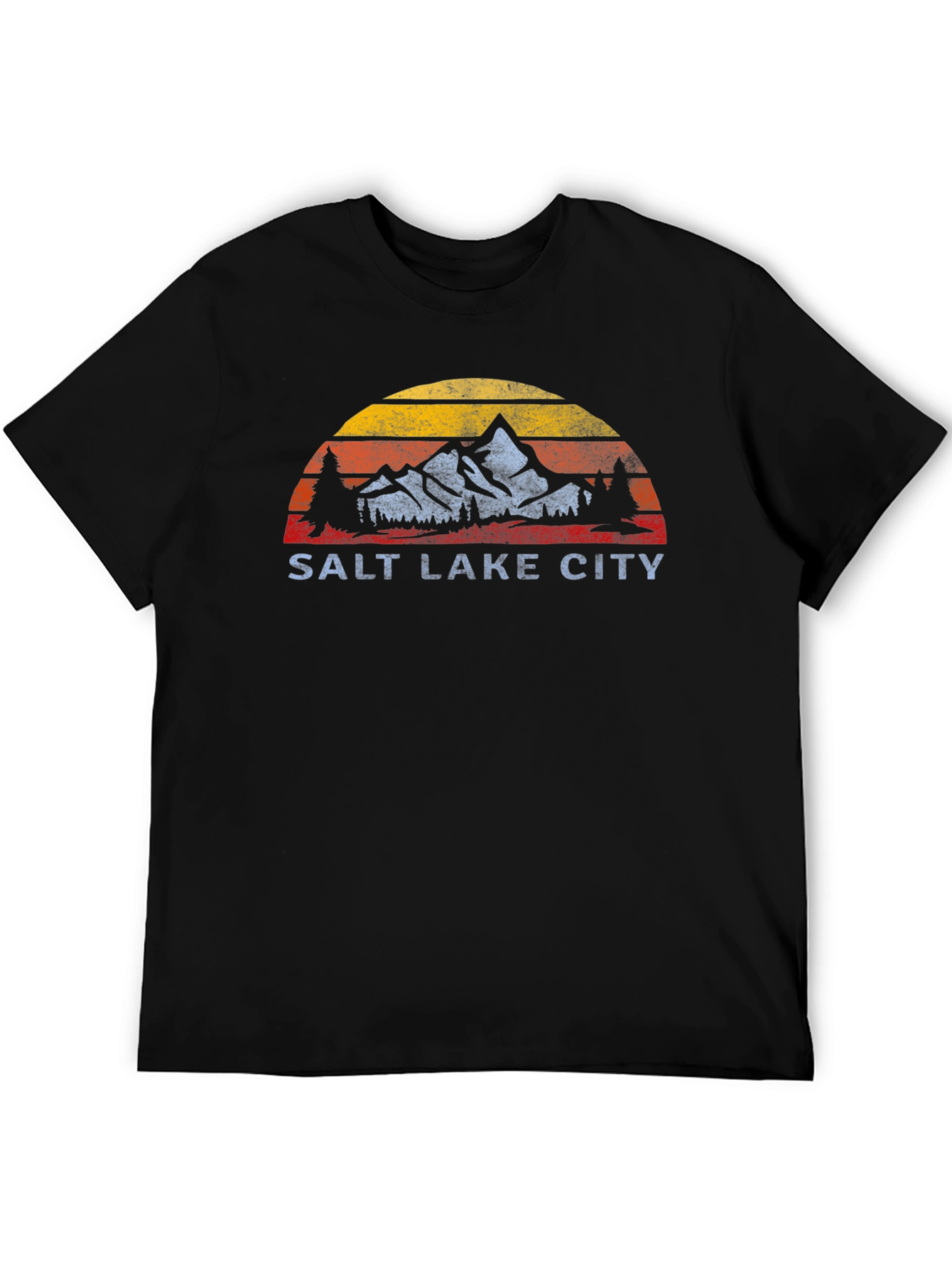 Salt Lake City Retro Mountain Graphic T-Shirt
