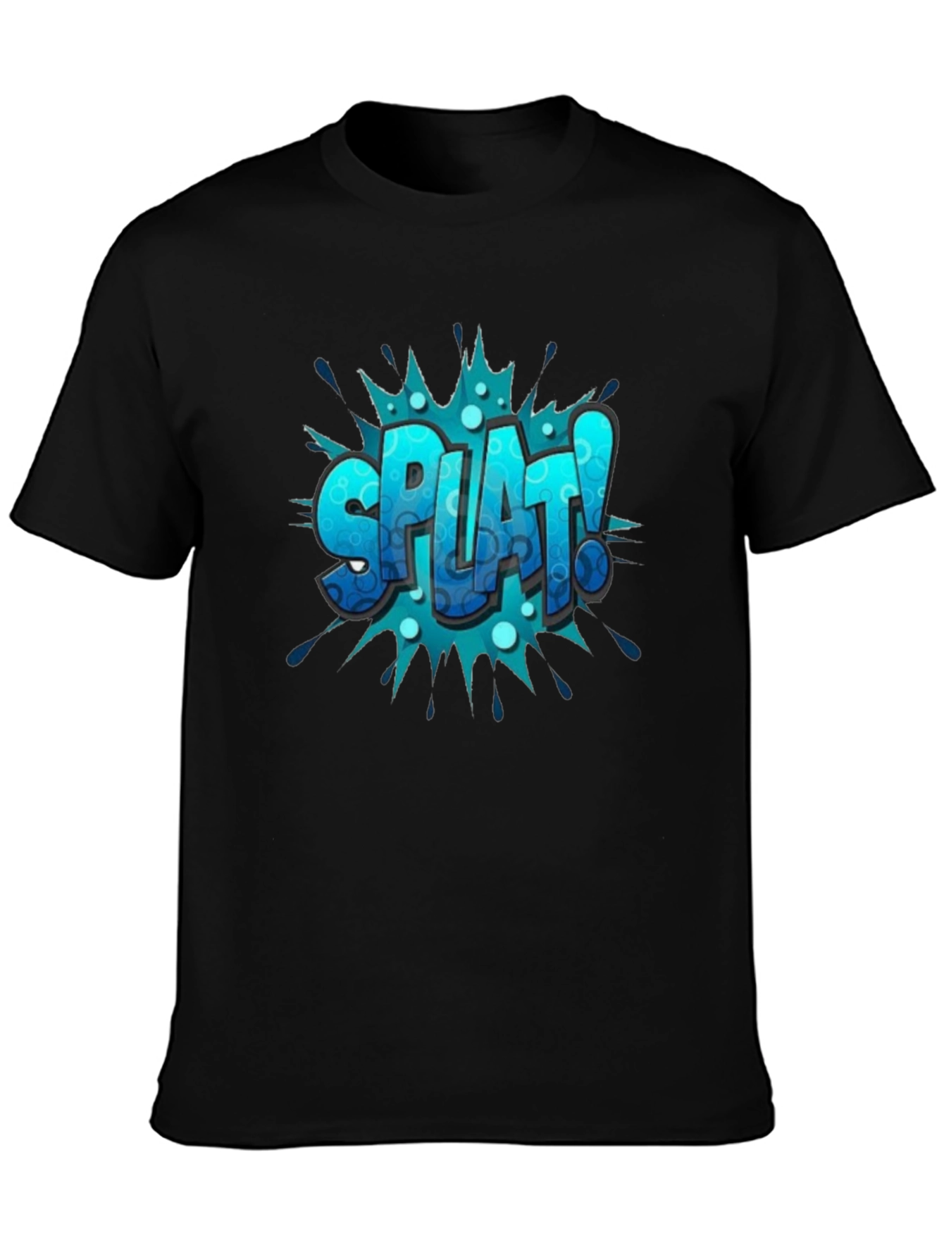 Mens Black Splat! Graphic Print Tee