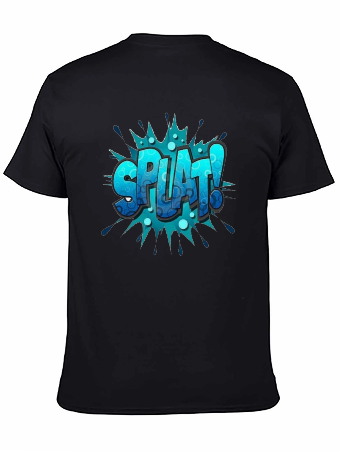 Mens Black Splat! Graphic Print Tee