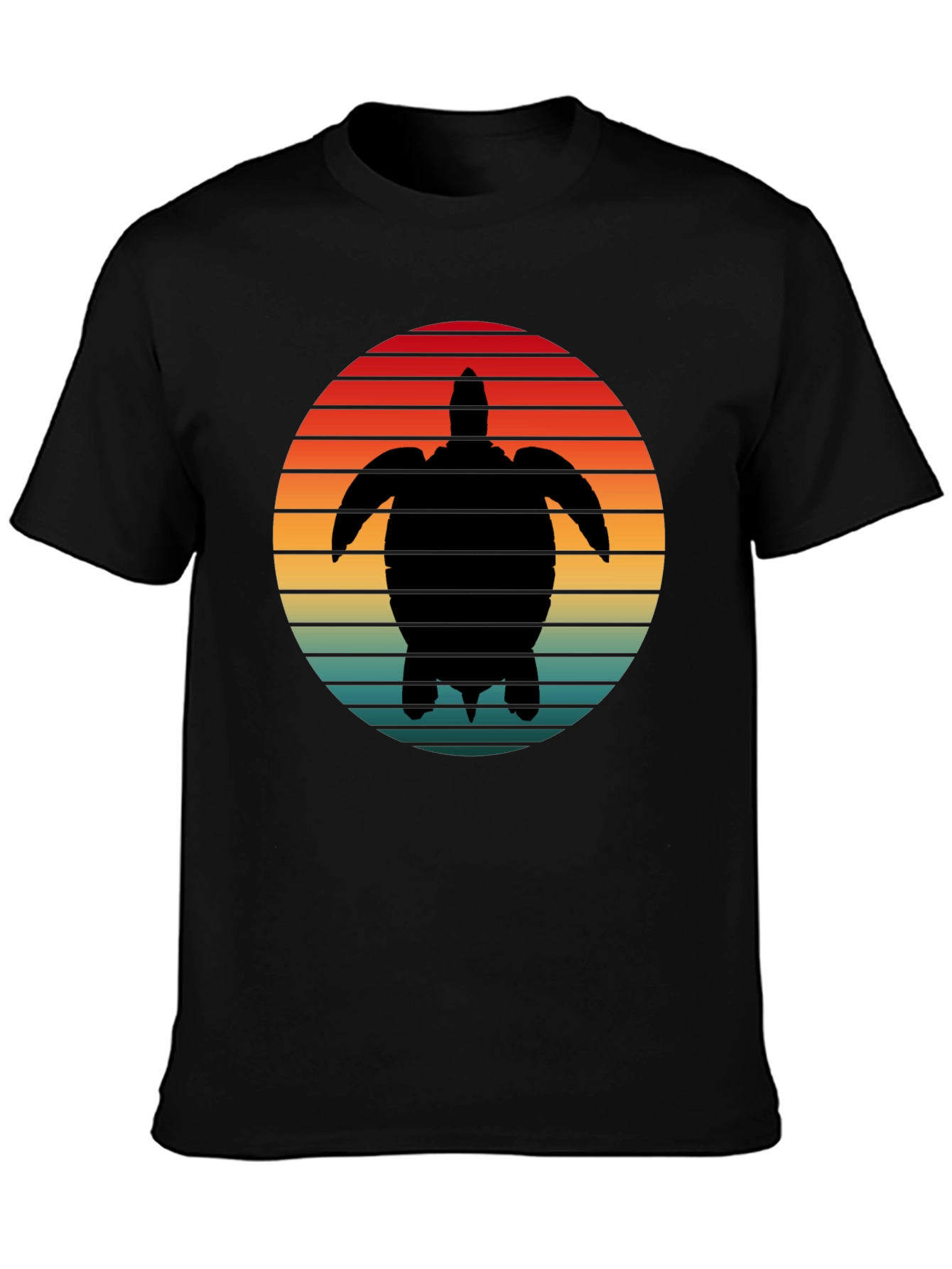 Turtle Sunset Graphic Tee - Black